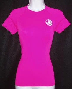 BODY GLOVE "SMOOTHIES IN MOTION" LOGO TOP w/UPF 50 FLAMINGO PINK STRETCHY XS NWT - Picture 1 of 14