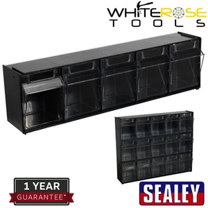 Sealey Stackable Cabinet Box 5 Bins Organiser Tilting Freestanding Wall Mounted - Picture 1 of 4