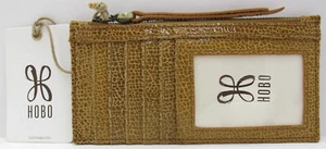 NUEVO Auténtico HOBO Mujer Estuche para Tarjetas Tarjeta Cuero Cedro Estampado de Grietas Cartera - Imagen 1 de 6
