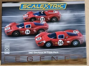 SCALEXTRIC C4391A LEGENDS 1967 DAYTONA 24HR FERRARI TRIPLE PACK BRAND NEW! - Picture 1 of 9