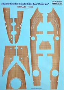 Print Scale 3D350-001 - 1/350 Holzdecks Dunkerque Aufkleber für Hobby Boss - Bild 1 von 12