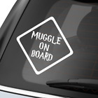 muggle on board Car fun van campervan caravan Bumper, dub, Vinyl Decal Sticker