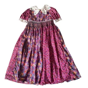 Vintage smocked floral Dress  - Picture 1 of 9