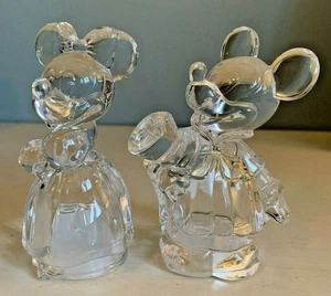 Lenox Mickey & Minnie Mouse Crystal Salt and Pepper Shakers Made in Germany NIB - Picture 1 of 6
