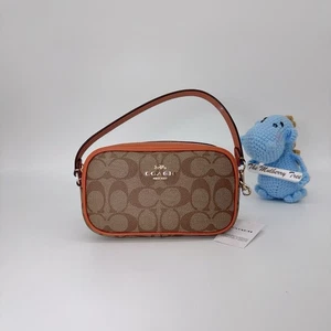 Coach Jamie Canyon Multi Clutch Handgelenktasche Signatur Canvas Leder CA718 178 $ Neu mit Etikett - Bild 1 von 7