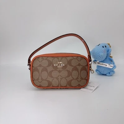 Muñequera Coach Jamie Canyon Multi Clutch Firma Cuero Lona CA718 $178 NUEVA CON ETIQUETAS Foto 1 de 4