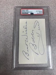 Bobby Hull index card Golden Jet Inscription PSA encased Autograph Signed - Picture 1 of 4
