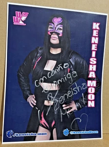 Keneisha Moon Autograph Signed Women Wrestling Stars "con casino tu amiga" Photo - Picture 1 of 1