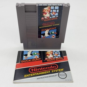 Mario Bros & Duck Hunt Nintendo NES Authentic TESTED w/Manual GC SHIPS FREE