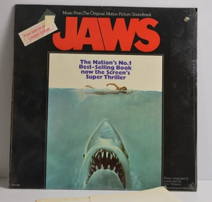 Jaws Movie Music Album Vinyl LP Factory Sealed NIP 1975 Bonus Universal Letter - Foto 1 di 20