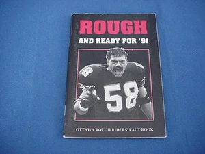 1991 Ottawa Rough Riders Football Media Guide CFL Canadian Football League - Picture 1 of 1