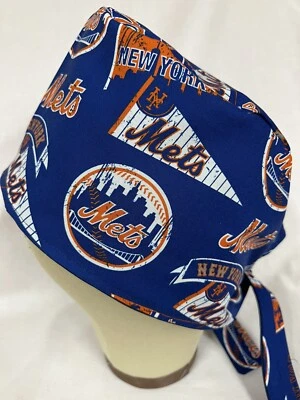 Men/Women Surgical Scrub Cap Lined NY New York  Baseball  Very Cool - Image 1 of 3