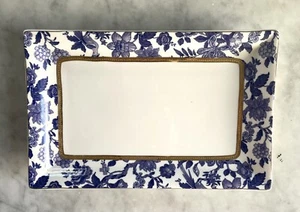 Christiana AU Blue & White Sushi Platter Serving Dish Rectangular Porcelain 25cm - Picture 1 of 5