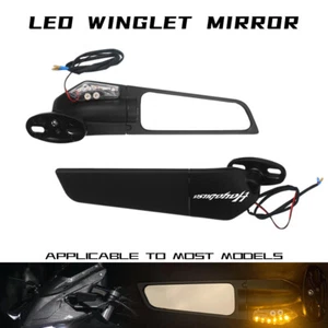 LED Light Larger Mirror Winglet Rear View Rearview FOR SUZUKI HAYABUSA GSX1300R - Picture 1 of 10