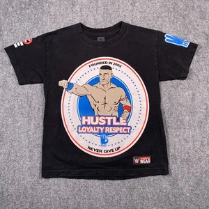 WWE Youth John Cena Graphic T-Shirt Hustle Loyalty Respect HLR Black Size Medium - Bild 1 von 5