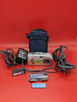 Sony Cyber-Shot DSC-P93 5.1 MP HD Digital Camera 3x Optical Zoom Lens - Silver  - Image 1 of 4