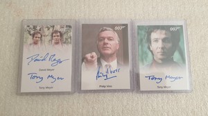 JAMES BOND FULL-BLEED AUTOGRAPH CARDS LOT - OCTOPUSSY - INCL. DAVID & TONY MEYER