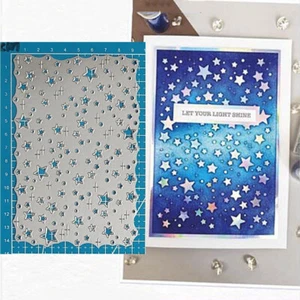 Star Background Metal Cutting Dies Scrapbook Paper Card Embossing Stencil Mould - Picture 1 of 4