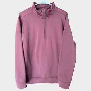 Gildan Activewear Polyester Mens Medium Pink Purple Quarter Zip 