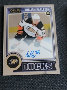2014-15 OPC O-PEE-CHEE PLATINUM WILLIAM KARLSSON AUTO AUTOGRAPH RA-30