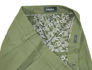 Pantalones Chinos Hombre Bonobos Verde Etiqueta Recta 34/32 Medida Talla 33x31 - Imagen 1 de 5
