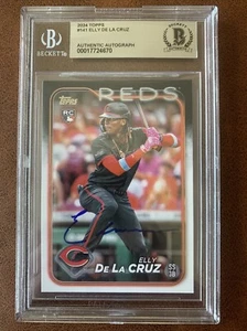 ELLY DE LA CRUZ AUTOGRAPHED 2024 TOPPS #141 RC REDS AUTO BECKETT - Picture 1 of 2