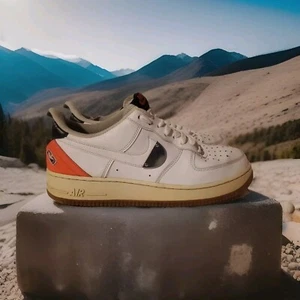 Size 10 - Nike Air Force 1 '07 LV8 x NBA White Bright Crimson - Picture 1 of 9