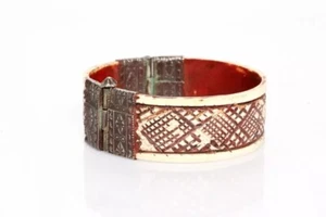 Ancient Silver Hand Carved Queen Pair Of Bangle - Picture 1 of 5