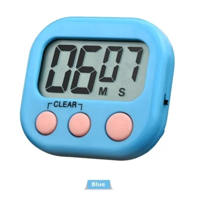 Large LCD Digital Kitchen Cooking Timer Count Down Up Clock Loud Alarm Magnetic - Image 1 of 4