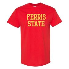 Basic Block Ferris State University Bulldogs Licensed Unisex Tee - Red