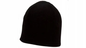 WARM Winter FLEECE SKI Beanie Stocking Skull Cap Hat Windproof Running BLACK - Picture 1 of 1