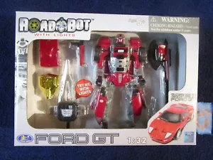 Happy Well Transformers ROADBOT LICENSED RED FORD GT WITH LIGHTS 1:32 Scale - Picture 1 of 2