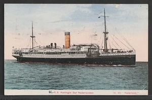 1918 Postcard - posted San Francisco to Eugene Oregon, S.S. Koningin - Picture 1 of 2