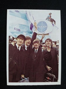 1964 Topps Beatles Color # 62 John, Paul, Ringo, George - Paul Speaking (EX)