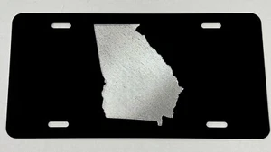 GA Georgia State Car Tag Diamond Etched Engraved Aluminum License Plate Gift - Picture 1 of 9