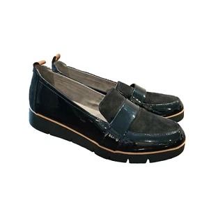 Dr. Scholl’s Webster Loafer Gr. 9 schwarz Lack & Wildleder Plateau Indie Sleaze - Bild 1 von 8