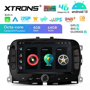 7 inch Android 14 4+64GB Car GPS Stereo Radio Sat Navi 4G for Fiat 500 2016-2020 - Picture 1 of 14