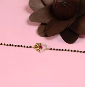 MLB-0064 | 18KT Gold Bracelet | Unique Red Stone & Diamond Detailing - Picture 1 of 8