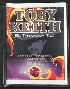 VERY RARE! Toby Keith Big Throwdown Tour Pyro Information Handbook 2005 Concert - Picture 1 of 11