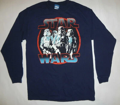 Camisa manga larga Star Wars niños L grande azul oscuro niños jóvenes soldados de asalto Foto 1 de 3