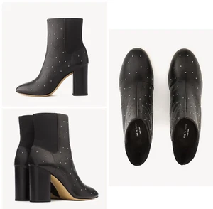 NIB Rag & Bone $650 Agnes Leather Studded Boots In Black Size: 37 (US 7) - Picture 1 of 8