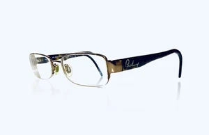 Burberry Gold Half Rim W Tortoise Flex Temples Glasses Italy B1017 53 19 140 - Picture 1 of 12