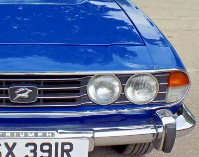 2 faros Triumph Stag año 70-77 conversión marca de verificación eléctrica ITV Foto 1 de 3