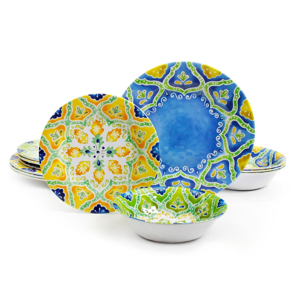 New Stapanya 12 Piece Melamine Dinnerware Set