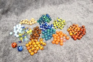 2lb 11oz of vintage agate and glass marble lot - Picture 1 of 13