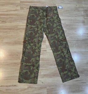 New Girl's The Proud Family Camo Straight Leg Pants Green Camoflauge Size 16 - Picture 1 of 4