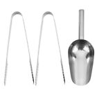 Ice Scoop and Ice Tongs (3 Pack), Stainless Steel Serving Tongs and Food Sc E1C5