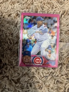 2023 Topps Chrome Pink Refractor #212 Marcus Stroman Chicago Cubs - Picture 1 of 1