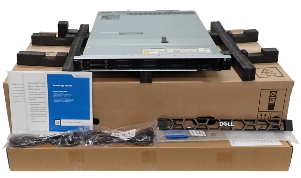 NEW Dell PowerEdge R660xs 12C Silver 4410Y 32GB DDR5 RAM 8-Bay H355 1U Server - Image 1 of 4