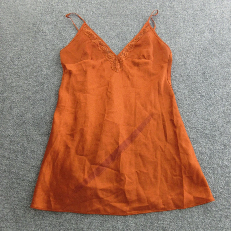 Abercrombie & Fitch Dress Womens Small Orange Satin Lace Slip Nightgown - Image 1 of 4